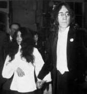 Yoko Ono and John Lennon in London